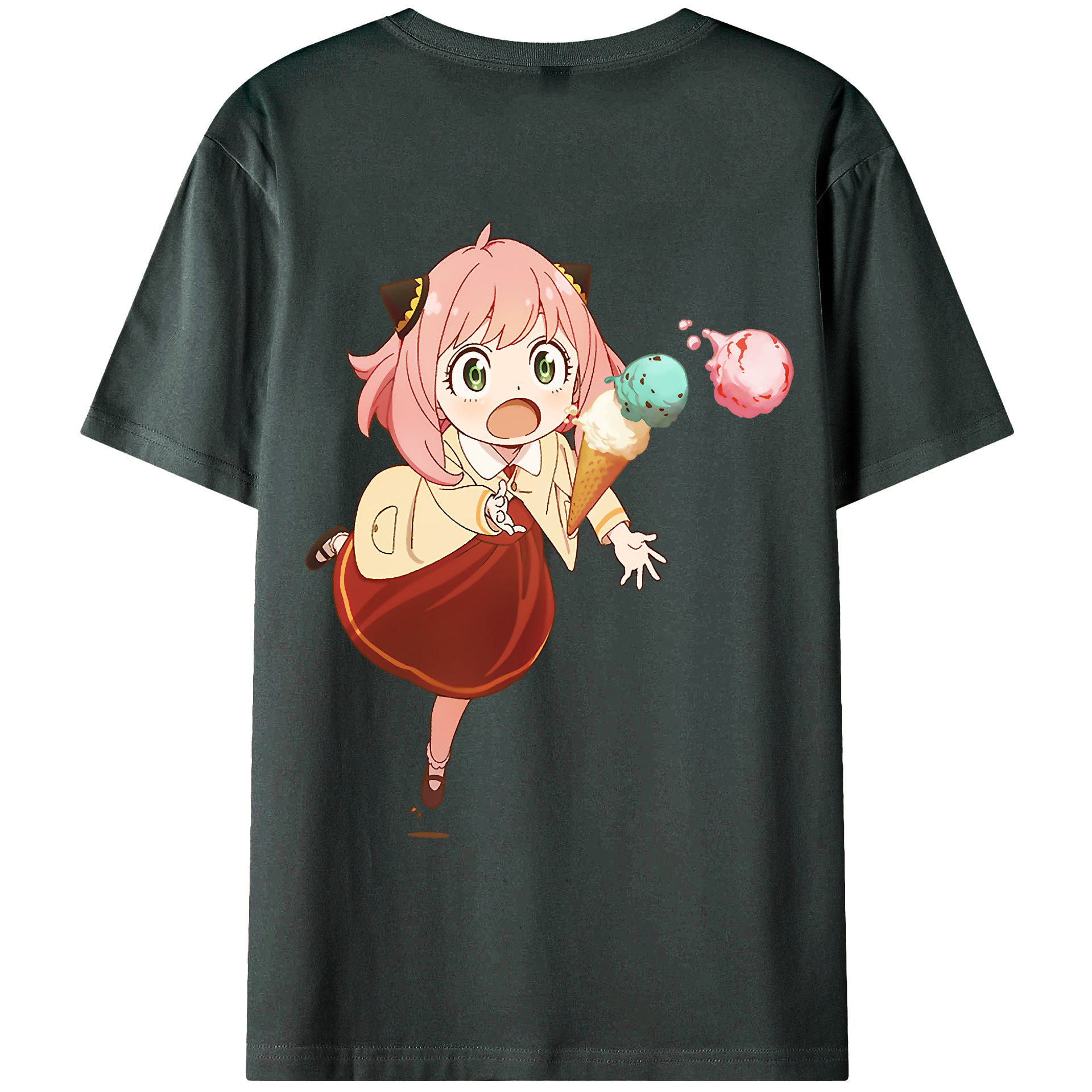 （画像用） SPY×FAMILY间谍家家酒 綿100％ メンズ半袖Tシャツ（バックプリント） 通気性